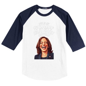 Funny Kamala Harris Scary Halloween Gag President Costume Baseball Sleeve Shirt