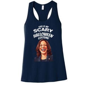 Funny Kamala Harris Scary Halloween Gag President Costume Women's Racerback Tank