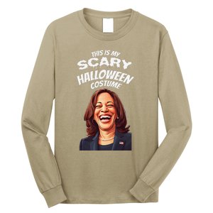 Funny Kamala Harris Scary Halloween Gag President Costume Long Sleeve Shirt