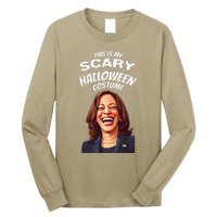 Funny Kamala Harris Scary Halloween Gag President Costume Long Sleeve Shirt