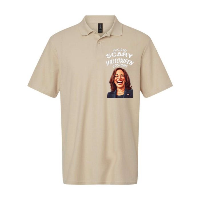 Funny Kamala Harris Scary Halloween Gag President Costume Softstyle Adult Sport Polo