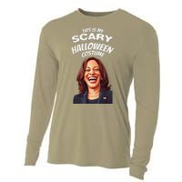 Funny Kamala Harris Scary Halloween Gag President Costume Cooling Performance Long Sleeve Crew