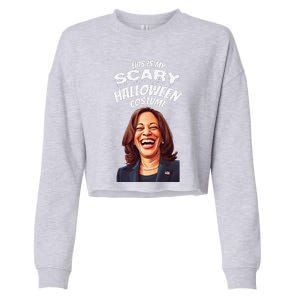 Funny Kamala Harris Scary Halloween Gag President Costume Cropped Pullover Crew