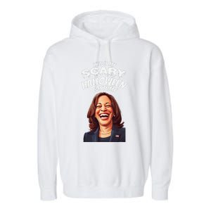 Funny Kamala Harris Scary Halloween Gag President Costume Garment-Dyed Fleece Hoodie