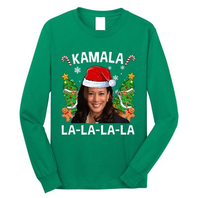 Funny Kamala Harris 2024 Christmas Comma La Long Sleeve Shirt