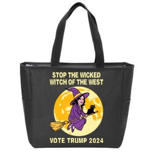 Funny Kamala Harris Stop The Wicked Witch Of The West Zip Tote Bag