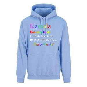 Funny Kamala Harris 2024 Madam President Harris Unisex Surf Hoodie