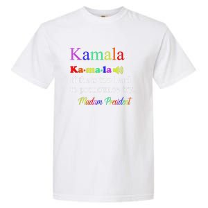 Funny Kamala Harris 2024 Madam President Harris Garment-Dyed Heavyweight T-Shirt