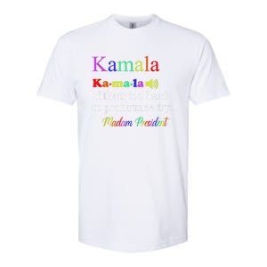 Funny Kamala Harris 2024 Madam President Harris Softstyle CVC T-Shirt