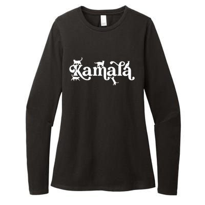 Funny Kamala Harris Cat Lettering Womens CVC Long Sleeve Shirt