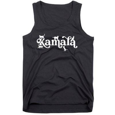 Funny Kamala Harris Cat Lettering Tank Top