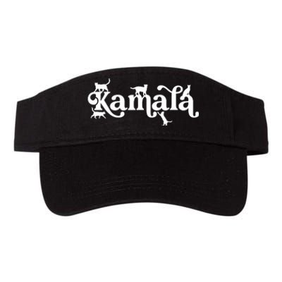 Funny Kamala Harris Cat Lettering Valucap Bio-Washed Visor