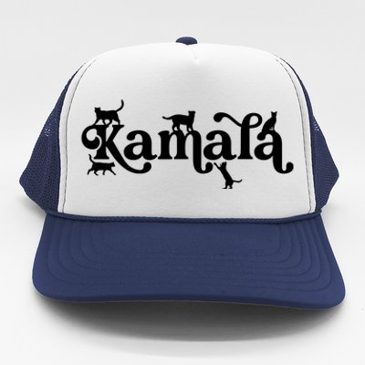 Funny Kamala Harris Cat Lettering Trucker Hat