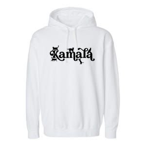 Funny Kamala Harris Cat Lettering Garment-Dyed Fleece Hoodie