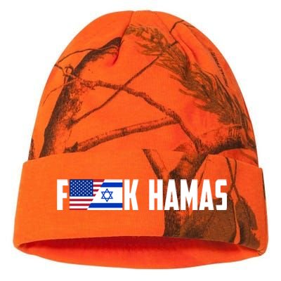 F K Hamas Pray For Israel Strong Usa And Israel Flag Kati Licensed 12" Camo Beanie