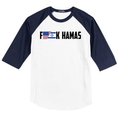 F K Hamas Pray For Israel Strong Usa And Israel Flag Baseball Sleeve Shirt