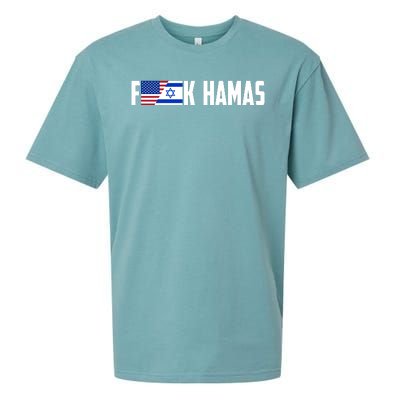 F K Hamas Pray For Israel Strong Usa And Israel Flag Sueded Cloud Jersey T-Shirt