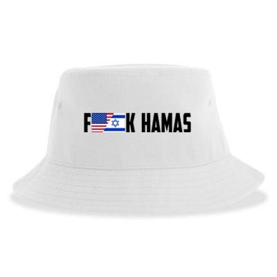 F K Hamas Pray For Israel Strong Usa And Israel Flag Sustainable Bucket Hat