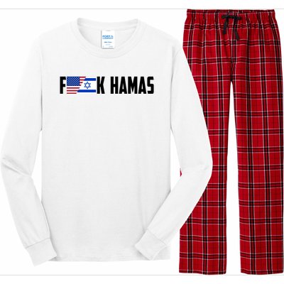 F K Hamas Pray For Israel Strong Usa And Israel Flag Long Sleeve Pajama Set