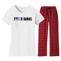 F K Hamas Pray For Israel Strong Usa And Israel Flag Women's Flannel Pajama Set