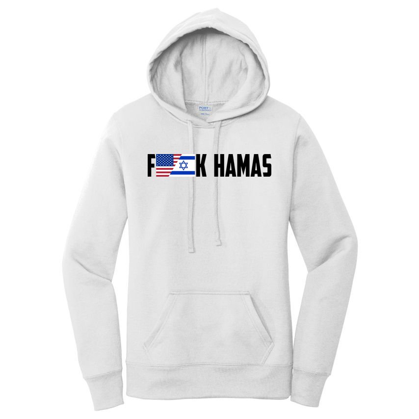 F K Hamas Pray For Israel Strong Usa And Israel Flag Women's Pullover Hoodie