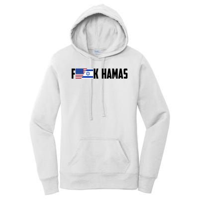 F K Hamas Pray For Israel Strong Usa And Israel Flag Women's Pullover Hoodie