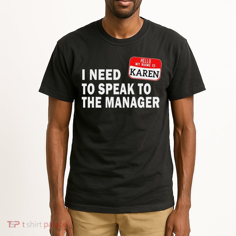 Funny Karen Halloween Lazy Costume Speak To The Manager Tall T-Shirt