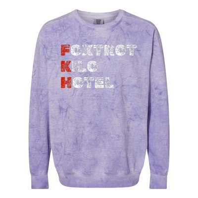 Foxtrot Kilo Hotel Fkh Colorblast Crewneck Sweatshirt