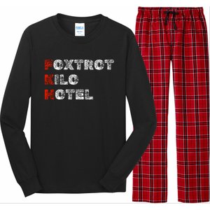 Foxtrot Kilo Hotel Fkh Long Sleeve Pajama Set