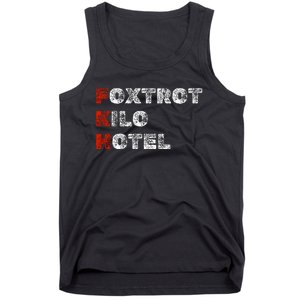 Foxtrot Kilo Hotel Fkh Tank Top