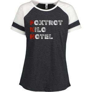 Foxtrot Kilo Hotel Fkh Enza Ladies Jersey Colorblock Tee