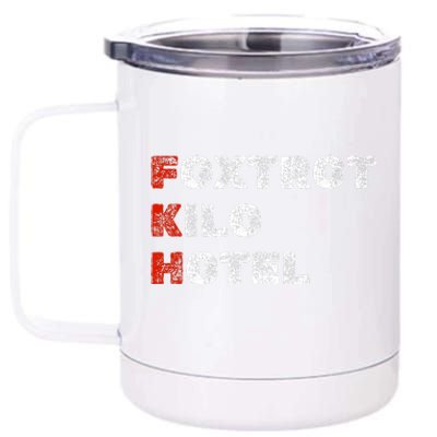 Foxtrot Kilo Hotel Fkh 12 oz Stainless Steel Tumbler Cup