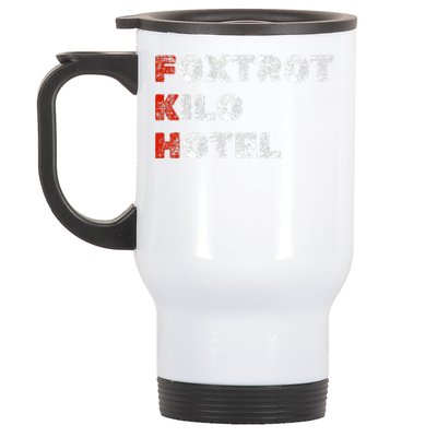 Foxtrot Kilo Hotel Fkh Stainless Steel Travel Mug