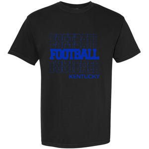 Football Kentucky In Modern Stacked Lettering Garment-Dyed Heavyweight T-Shirt