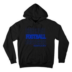 Football Kentucky In Modern Stacked Lettering Hoodie