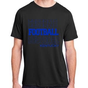 Football Kentucky In Modern Stacked Lettering Adult ChromaSoft Performance T-Shirt