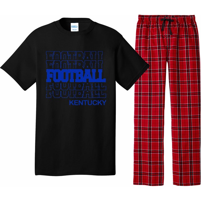 Football Kentucky In Modern Stacked Lettering Pajama Set