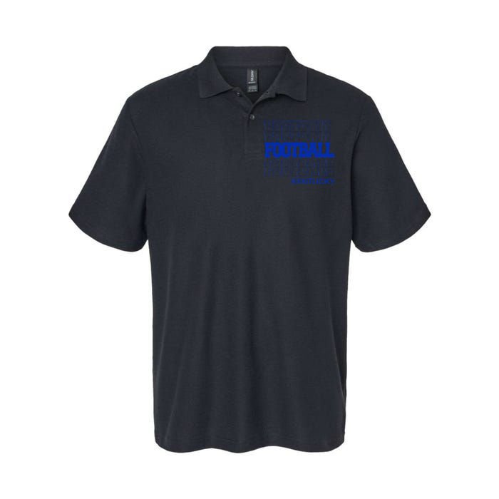 Football Kentucky In Modern Stacked Lettering Softstyle Adult Sport Polo