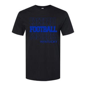 Football Kentucky In Modern Stacked Lettering Softstyle CVC T-Shirt