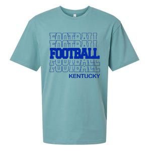 Football Kentucky In Modern Stacked Lettering Sueded Cloud Jersey T-Shirt