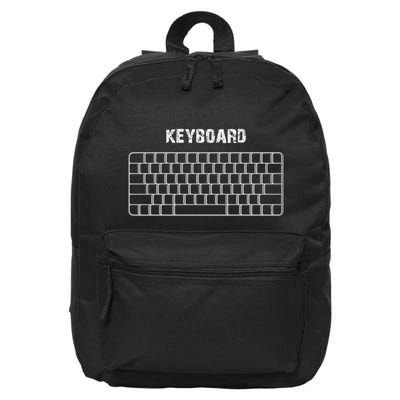 Familiar Keyboard Image In TodayS Life 16 in Basic Backpack