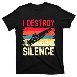 Funny Kazoo I Destroy Silence Musician Player T-Shirt