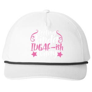 Feeling Kinda idgaf-ish Today Funny Pink Sarcasm Girl Snapback Five-Panel Rope Hat