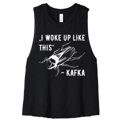 Franz Kafka I Woke Up Like This Vermin Transformation Women's Racerback Cropped Tank