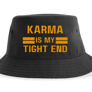 Funny Karma Is My Tight End Sustainable Bucket Hat