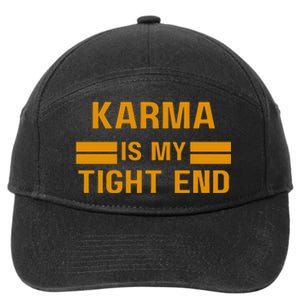 Funny Karma Is My Tight End 7-Panel Snapback Hat