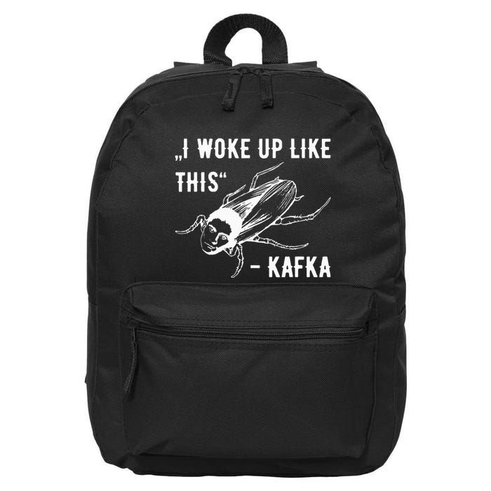 Franz Kafka I Woke Up Like This Vermin Transformation 16 in Basic Backpack