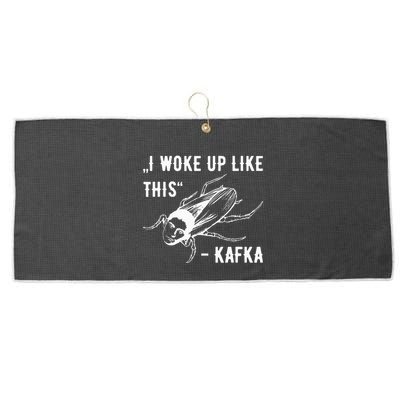 Franz Kafka I Woke Up Like This Vermin Transformation Large Microfiber Waffle Golf Towel