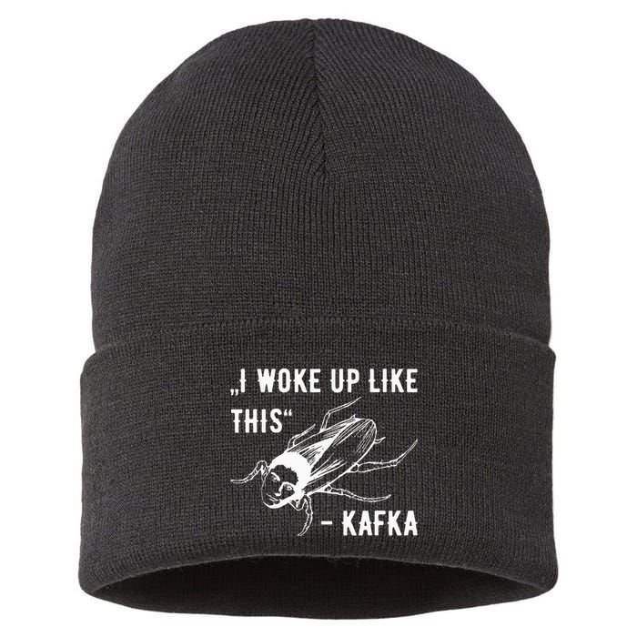 Franz Kafka I Woke Up Like This Vermin Transformation Sustainable Knit Beanie