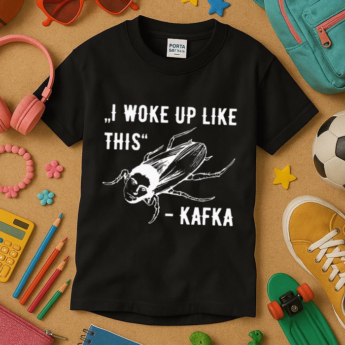 Franz Kafka I Woke Up Like This Vermin Transformation Kids T-Shirt